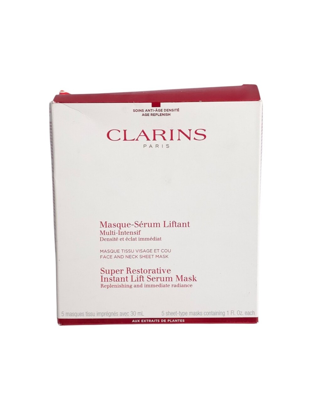 Clarins Super Restorative Instant Lift Serum Masks